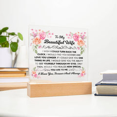 To My Beautiful Wife – Acrylic Square